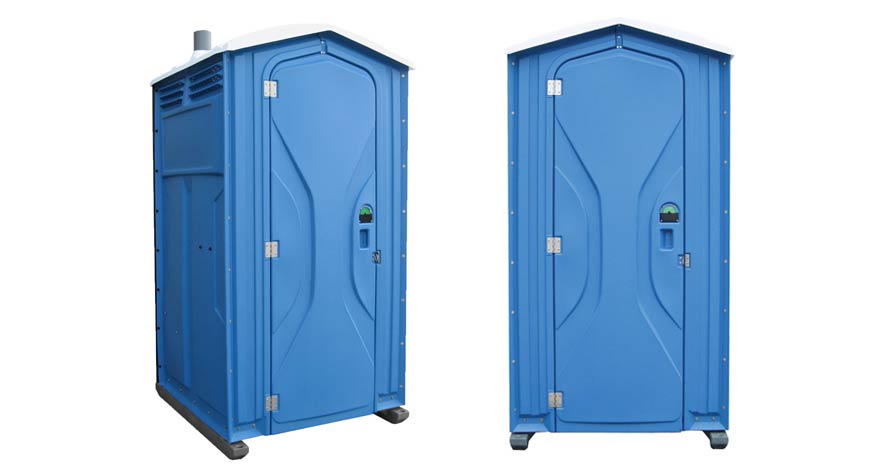 Long-term porta potty units on site in Ithaca, New York State